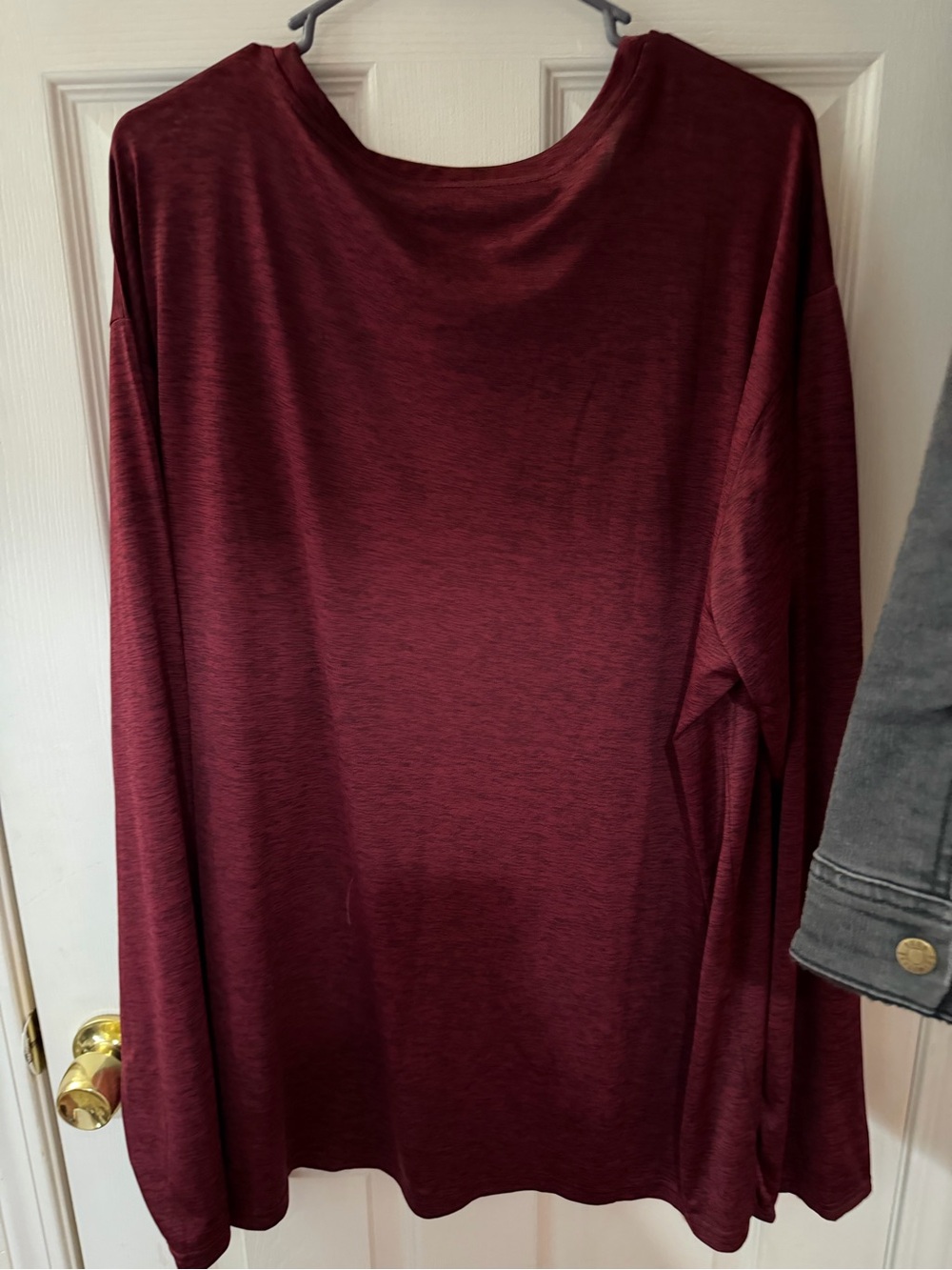 Real Essentials Men’s Long Sleeve Crew Neck Tee — Burgundy, Gray, Teal - Picture 8 of 8
